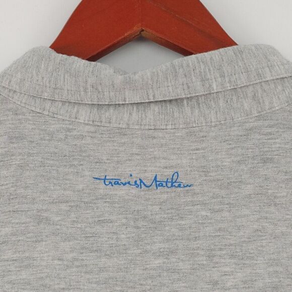 Travis Mathew Polo Shirt Mens XXL Gray Striped Golf Tennis Modal-Blend - Picture 5 of 16